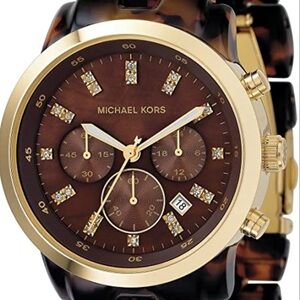 Michael Kors Women’s Oversized Tortoise/Gold Watch